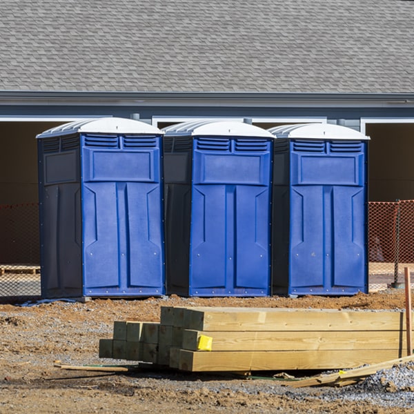 what is the expected delivery and pickup timeframe for the porta potties in North Carrollton